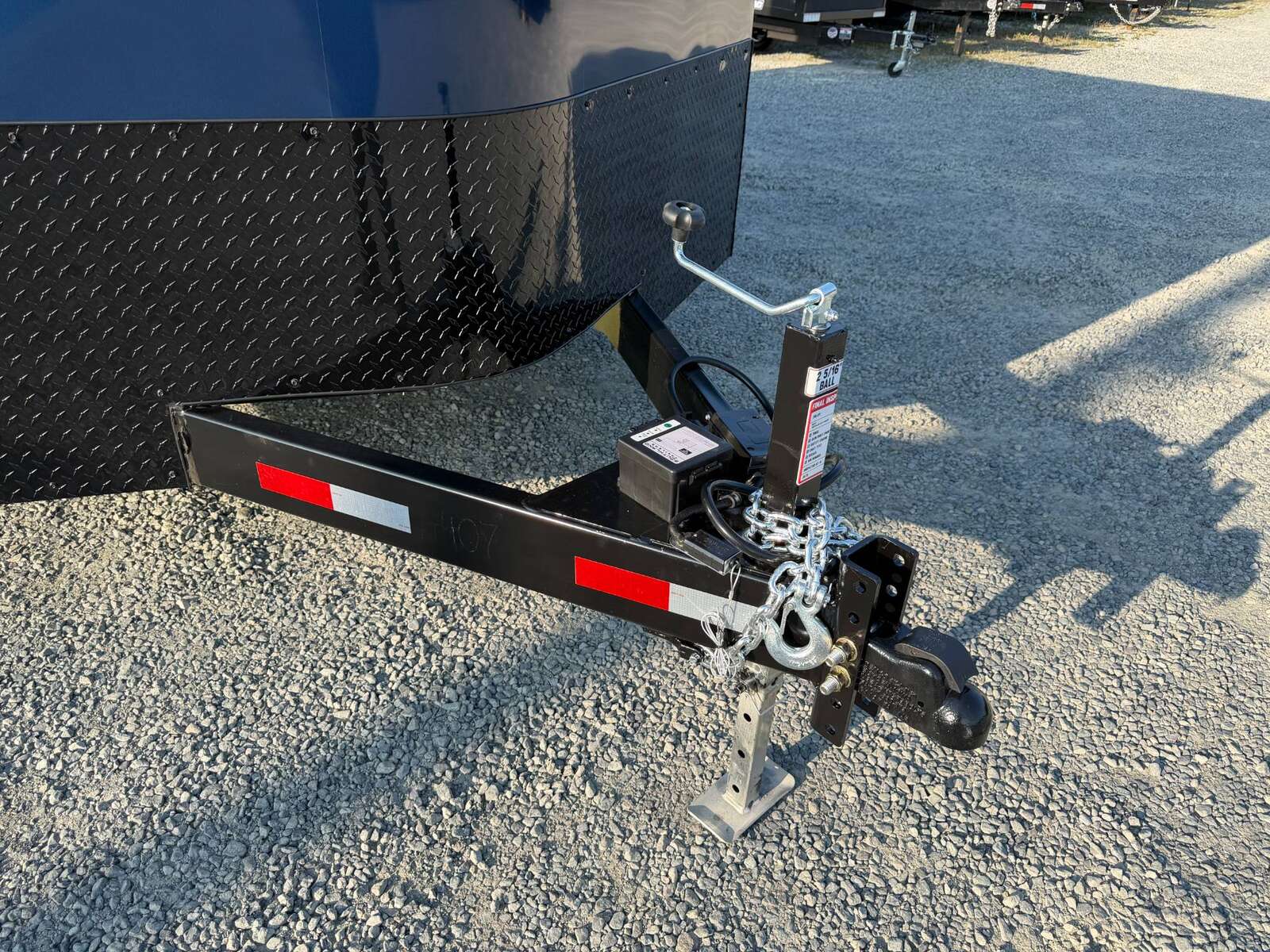 Photo of 2026 Royal 8.5x16 V Nose Cargo Enclosed Trailer Camping Package Blue w/ Blackout Pkg, Insulated, Ramp Door, White Walls, 2x Windows & More!