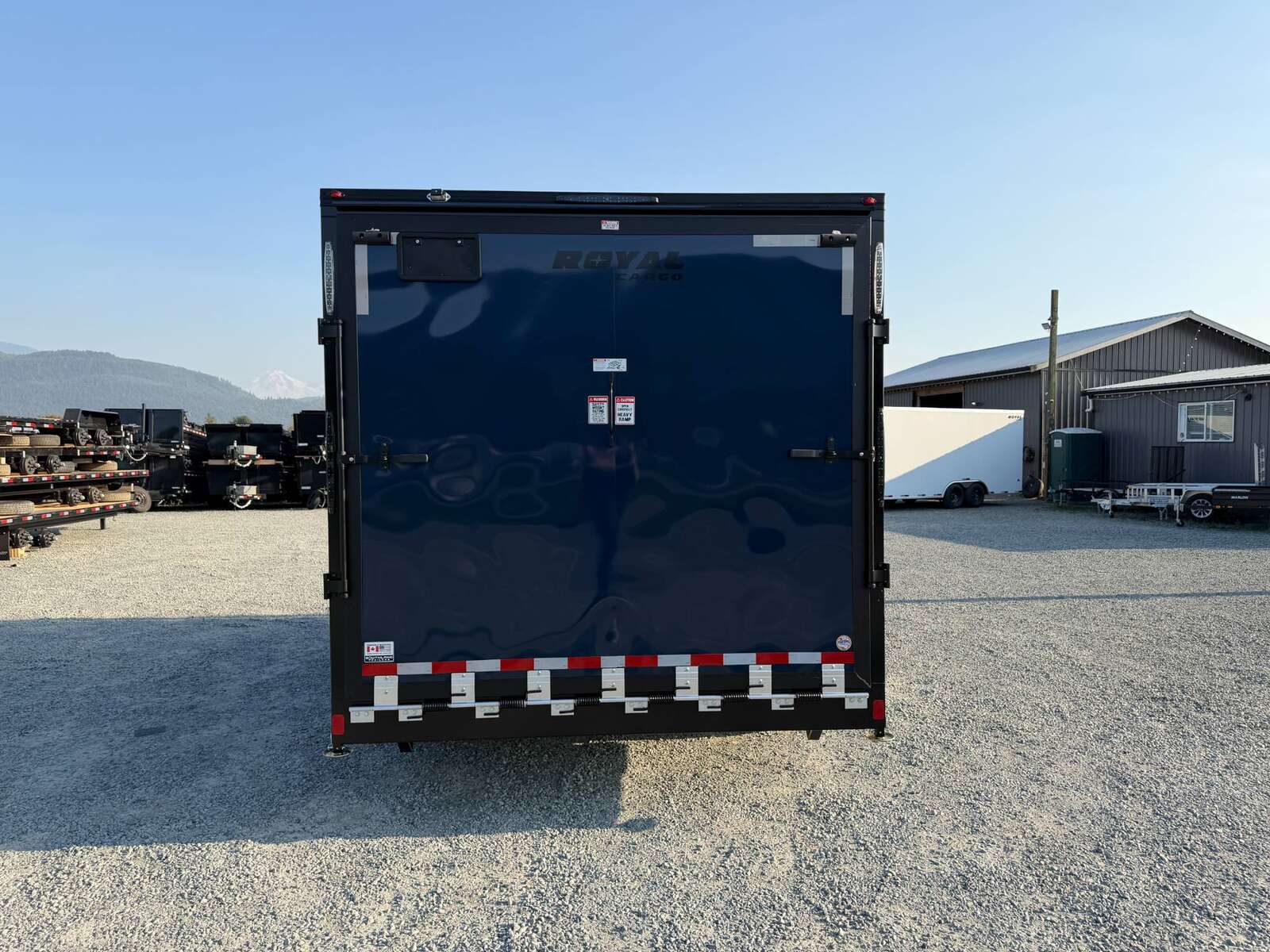 Photo of 2026 Royal 8.5x16 V Nose Cargo Enclosed Trailer Camping Package Blue w/ Blackout Pkg, Insulated, Ramp Door, White Walls, 2x Windows & More!