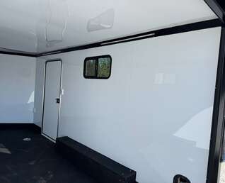 Thumbnail Photo of 2026 Royal 8.5x16 V Nose Cargo Enclosed Trailer Camping Package Black w/ Blackout Pkg, Insulated, Ramp Door, White Walls, 2x Windows & More!