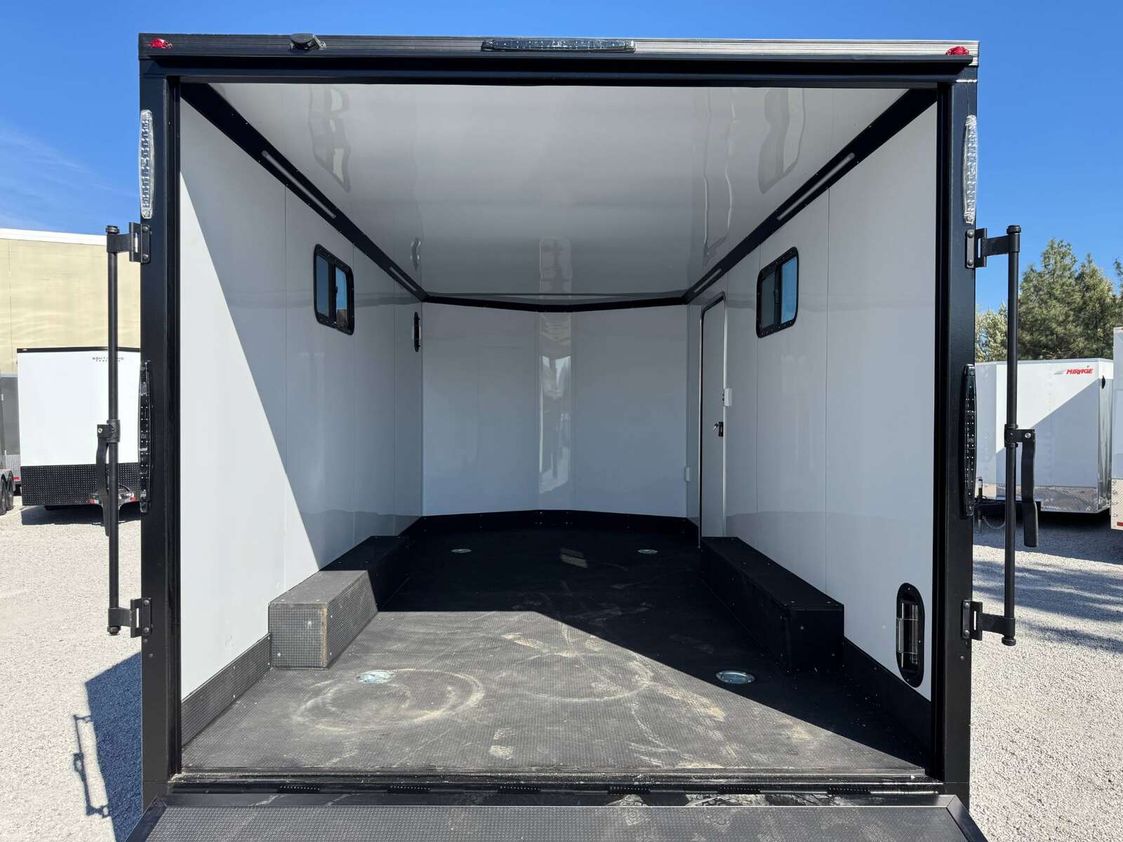 Photo of 2026 Royal 8.5x16 V Nose Cargo Enclosed Trailer Camping Package Black w/ Blackout Pkg, Insulated, Ramp Door, White Walls, 2x Windows & More!