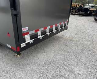 Thumbnail Photo of 2026 Royal 8.5x16 V Nose Cargo Enclosed Trailer Camping Package Charcoal Grey w/ Blackout Pkg, Insulated, Ramp Door, White Walls, 2x Windows & More!