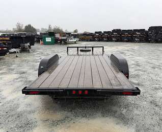 Thumbnail Photo of Pre Owned Used 2018 Snake River 7x16 Flat Deck Car Hauler Trailer 7000lb GVW w/ Ramps