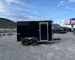Thumbnail Photo of 2026 Impact Quake 7x12 Cargo Enclosed Trailer Tandem Axle 7000lb GVW Black Extra Height w/ Ramp Door