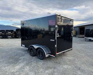 Thumbnail Photo of 2026 Impact Quake 7x12 Cargo Enclosed Trailer Tandem Axle 7000lb GVW Black Extra Height w/ Ramp Door