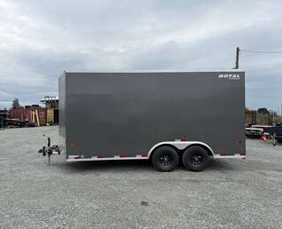 Thumbnail Photo of 2026 Royal Cargo 8.5X16 V NOSE Cargo / Enclosed Trailer Charcoal Grey RAMP DOOR EXTRA HEIGHT 11,400LB GVW (GSR)