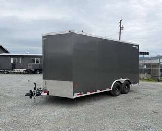 Thumbnail Photo of 2026 Royal Cargo 8.5X16 V NOSE Cargo / Enclosed Trailer Charcoal Grey RAMP DOOR EXTRA HEIGHT 11,400LB GVW (GSR)