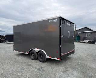 Thumbnail Photo of 2026 Royal Cargo 8.5X16 V NOSE Cargo / Enclosed Trailer Charcoal Grey RAMP DOOR EXTRA HEIGHT 11,400LB GVW (GSR)