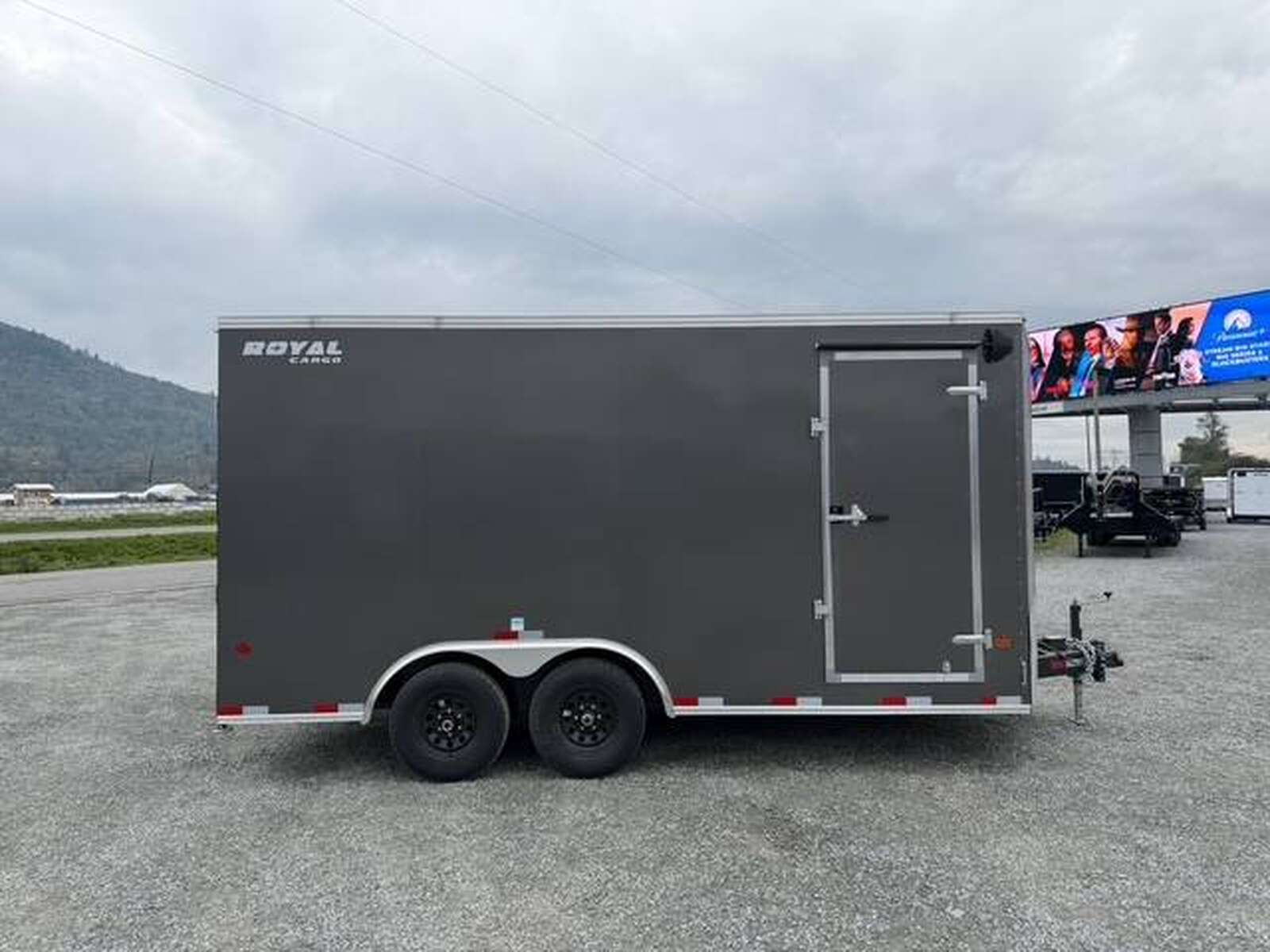 Photo of 2026 Royal Cargo 8.5X16 V NOSE Cargo / Enclosed Trailer Charcoal Grey RAMP DOOR EXTRA HEIGHT 11,400LB GVW (GSR)