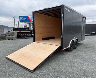 Thumbnail Photo of 2026 Royal Cargo 8.5X16 V NOSE Cargo / Enclosed Trailer Charcoal Grey RAMP DOOR EXTRA HEIGHT 11,400LB GVW (GSR)