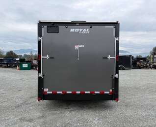 Thumbnail Photo of 2026 Royal Cargo 8.5X16 V NOSE Cargo / Enclosed Trailer Charcoal Grey RAMP DOOR EXTRA HEIGHT 11,400LB GVW (GSR)