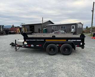 Thumbnail Photo of Pre Owned Used 2023 Southland 6X12 Dump Trailer 11,400LB GVW with Tarp and Ramps
