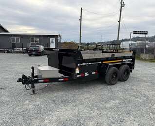 Thumbnail Photo of Pre Owned Used 2023 Southland 6X12 Dump Trailer 11,400LB GVW with Tarp and Ramps