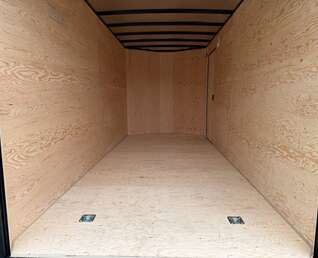 Thumbnail Photo of 2026 Royal 7x16 Enclosed Cargo Trailer V Nose Ramp Door Charcoal Grey 7700lb GVW Extra Height