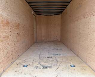 Thumbnail Photo of 2026 Royal 7x16 Enclosed Cargo Trailer V Nose Barn Door Silver HD 11,400lb GVW Extra Height