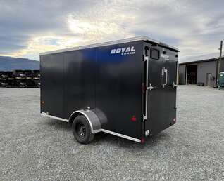Thumbnail Photo of 2026 Royal Cargo 6x12 V Nose Cargo / Enclosed Trailer Ramp Door Black 2999lb GVW