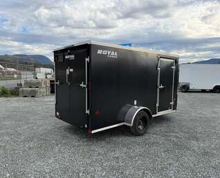 Thumbnail Photo of 2026 Royal Cargo 6x12 V Nose Cargo / Enclosed Trailer Ramp Door Black 2999lb GVW