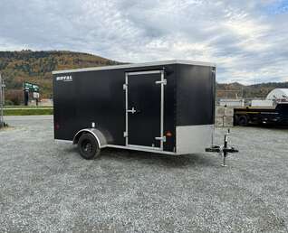 Thumbnail Photo of 2026 Royal Cargo 6x12 V Nose Cargo / Enclosed Trailer Ramp Door Black 2999lb GVW