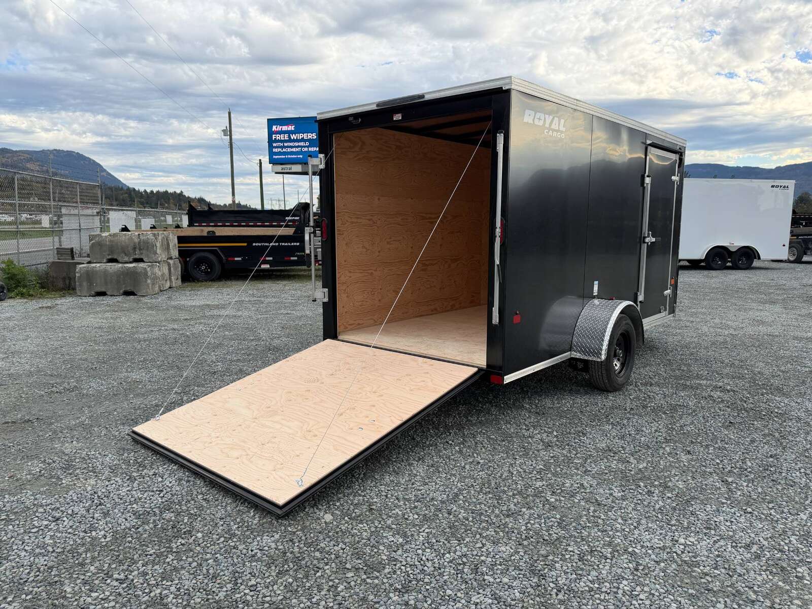 Photo of 2026 Royal Cargo 6x12 V Nose Cargo / Enclosed Trailer Ramp Door Black 2999lb GVW