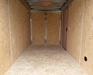 Thumbnail Photo of 2026 Impact Quake 6x10 V Nose Cargo / Enclosed Trailer Charcoal Grey Barn Doors Extra Height 2990lb GVW