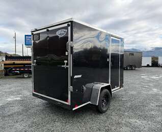 Thumbnail Photo of 2026 Impact Quake 6x10 V Nose Cargo / Enclosed Trailer Black Ramp Door Extra Height 2990lb GVW