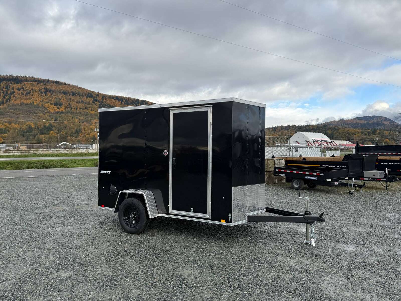 Photo of 2026 Impact Quake 6x10 V Nose Cargo / Enclosed Trailer Black Ramp Door Extra Height 2990lb GVW