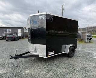 Thumbnail Photo of 2026 Impact Quake 6x10 V Nose Cargo / Enclosed Trailer Black Ramp Door Extra Height 2990lb GVW