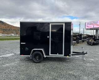 Thumbnail Photo of 2026 Impact Quake 6x10 V Nose Cargo / Enclosed Trailer Black Ramp Door Extra Height 2990lb GVW