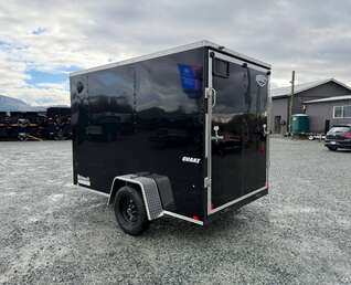 Thumbnail Photo of 2026 Impact Quake 6x10 V Nose Cargo / Enclosed Trailer Black Ramp Door Extra Height 2990lb GVW