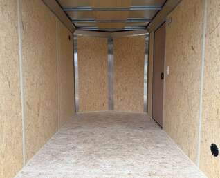 Thumbnail Photo of 2026 Impact Quake 6x10 V Nose Cargo / Enclosed Trailer White Barn Doors Extra Height 2990lb GVW