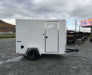 Thumbnail Photo of 2026 Impact Quake 6x10 V Nose Cargo / Enclosed Trailer White Barn Doors Extra Height 2990lb GVW