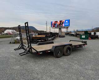 Thumbnail Photo of Pre Owned Used 2023 Southland 7X18 15,400LB GVW Equipment Flat Deck Trailer w/ Stand Up Ramps