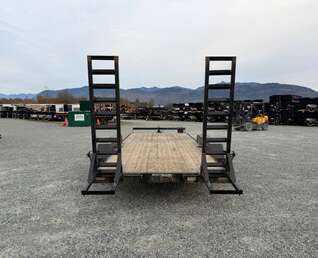 Thumbnail Photo of Pre Owned Used 2023 Southland 7X18 15,400LB GVW Equipment Flat Deck Trailer w/ Stand Up Ramps