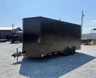 Thumbnail Photo of 2026 Royal Cargo 8.5X16 V NOSE Cargo / Enclosed Trailer BLACK w/ BLACKOUT PKG RAMP DOOR EXTRA HEIGHT 11,400LB GVW