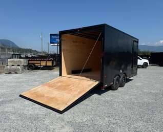 Thumbnail Photo of 2026 Royal Cargo 8.5X16 V NOSE Cargo / Enclosed Trailer BLACK w/ BLACKOUT PKG RAMP DOOR EXTRA HEIGHT 11,400LB GVW