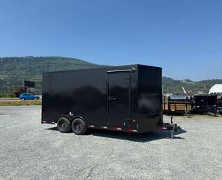 Thumbnail Photo of 2026 Royal Cargo 8.5X16 V NOSE Cargo / Enclosed Trailer BLACK w/ BLACKOUT PKG RAMP DOOR EXTRA HEIGHT 11,400LB GVW