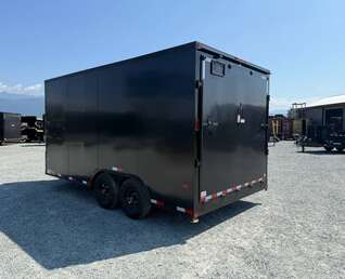 Thumbnail Photo of 2026 Royal Cargo 8.5X16 V NOSE Cargo / Enclosed Trailer BLACK w/ BLACKOUT PKG RAMP DOOR EXTRA HEIGHT 11,400LB GVW