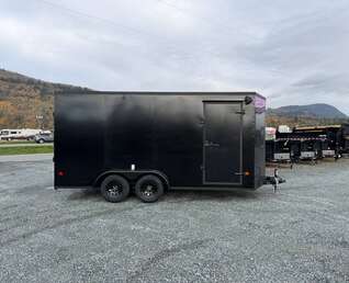 Thumbnail Photo of 2026 Royal 7.5X16 V-NOSE RAMP DOOR EXTRA HEIGHT Cargo / Enclosed Trailer Black w/ Blackout Package 7700lb GVW
