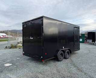 Thumbnail Photo of 2026 Royal 7.5X16 V-NOSE RAMP DOOR EXTRA HEIGHT Cargo / Enclosed Trailer Black w/ Blackout Package 7700lb GVW