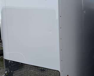 Thumbnail Photo of **DENT SALE** 2026 Royal 7.5X16 V-NOSE RAMP DOOR EXTRA HEIGHT Cargo / Enclosed Trailer White 7700lb GVW