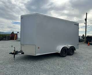 Thumbnail Photo of 2026 Royal Cargo 7X14 V Nose 7700LB GVW BARN DOORS Enclosed Trailer Extra Tall SILVER