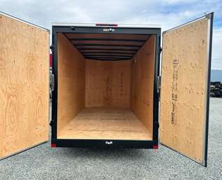 Thumbnail Photo of 2026 Royal Cargo 7X14 V Nose 7700LB GVW BARN DOORS Enclosed Trailer Extra Tall SILVER