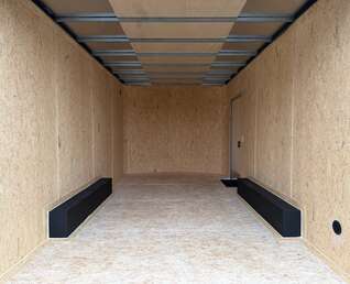 Thumbnail Photo of 2026 Impact 8.5x16 Quake V Nose Cargo Enclosed Trailer Barn Doors Extra Height White 7000lb GVW