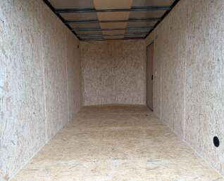 Thumbnail Photo of 2026 Impact 7x14 Quake V Nose Cargo Enclosed Trailer Barn Doors Extra Height Charcoal Grey 7000lb GVW