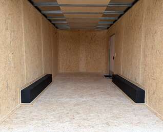 Thumbnail Photo of 2026 Impact 8.5x16 Quake V Nose Cargo Enclosed Trailer Ramp Door Extra Height Charcoal Grey 7000lb GVW