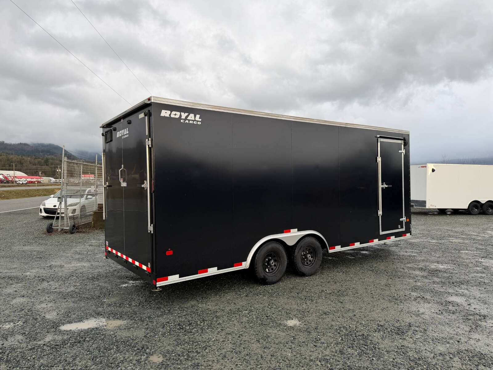 Photo of **DISCOUNT SPECIAL - MISMATCH SIDE PANEL** 2026 Royal Cargo 8.5x20 +V Nose 11,400lb Cargo / Enclosed Trailer Car Hauler Extra Height Ramp Door Black
