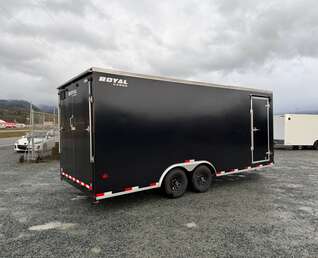 Thumbnail Photo of **DISCOUNT SPECIAL - MISMATCH SIDE PANEL** 2026 Royal Cargo 8.5x20 +V Nose 11,400lb Cargo / Enclosed Trailer Car Hauler Extra Height Ramp Door Black