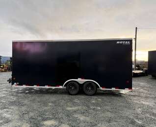Thumbnail Photo of **DISCOUNT SPECIAL - MISMATCH SIDE PANEL** 2026 Royal Cargo 8.5x20 +V Nose 11,400lb Cargo / Enclosed Trailer Car Hauler Extra Height Ramp Door Black
