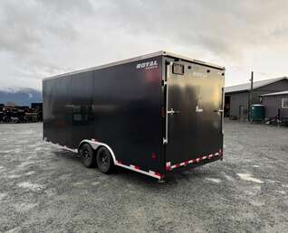 Thumbnail Photo of **DISCOUNT SPECIAL - MISMATCH SIDE PANEL** 2026 Royal Cargo 8.5x20 +V Nose 11,400lb Cargo / Enclosed Trailer Car Hauler Extra Height Ramp Door Black