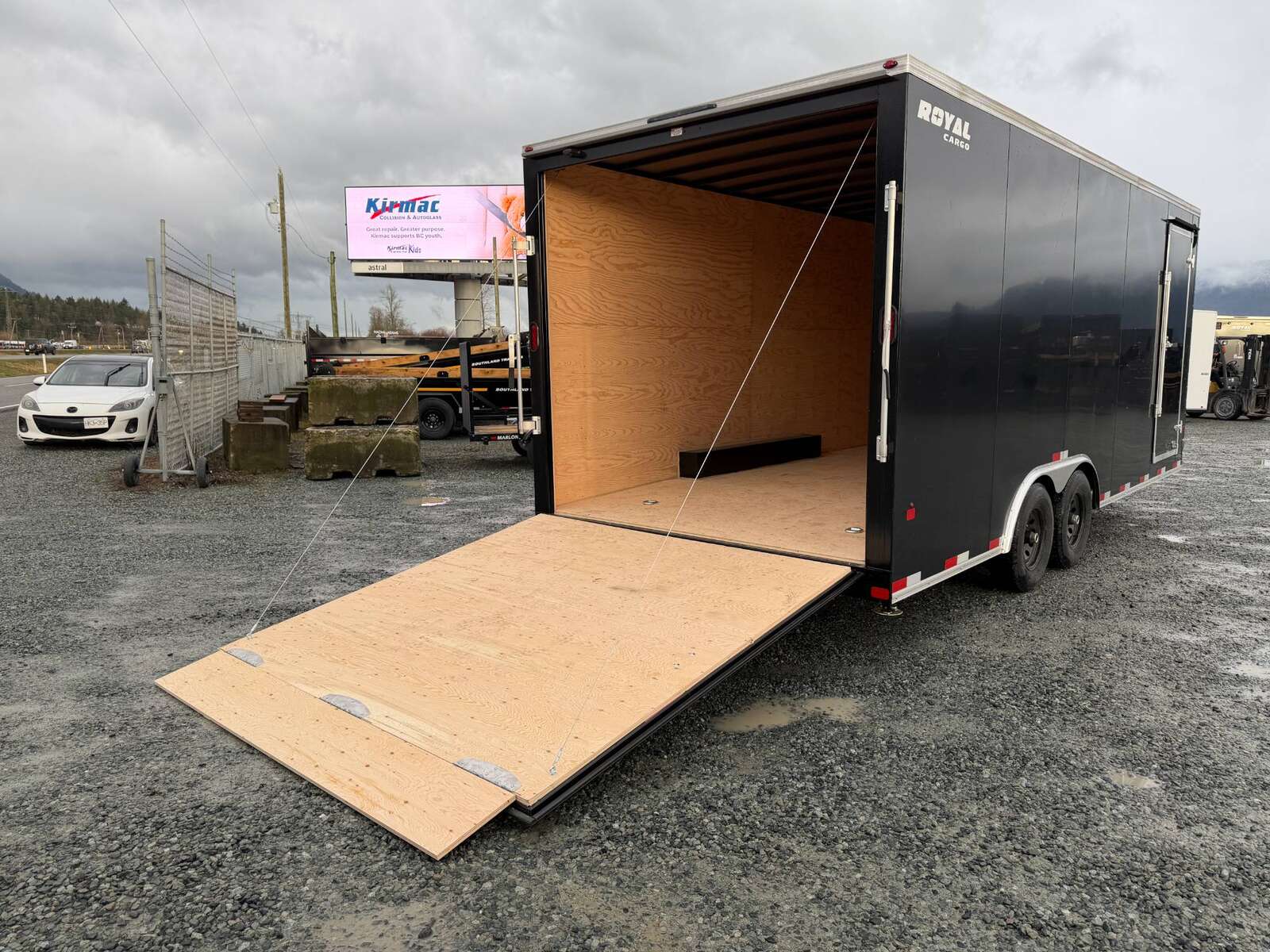 Photo of **DISCOUNT SPECIAL - MISMATCH SIDE PANEL** 2026 Royal Cargo 8.5x20 +V Nose 11,400lb Cargo / Enclosed Trailer Car Hauler Extra Height Ramp Door Black