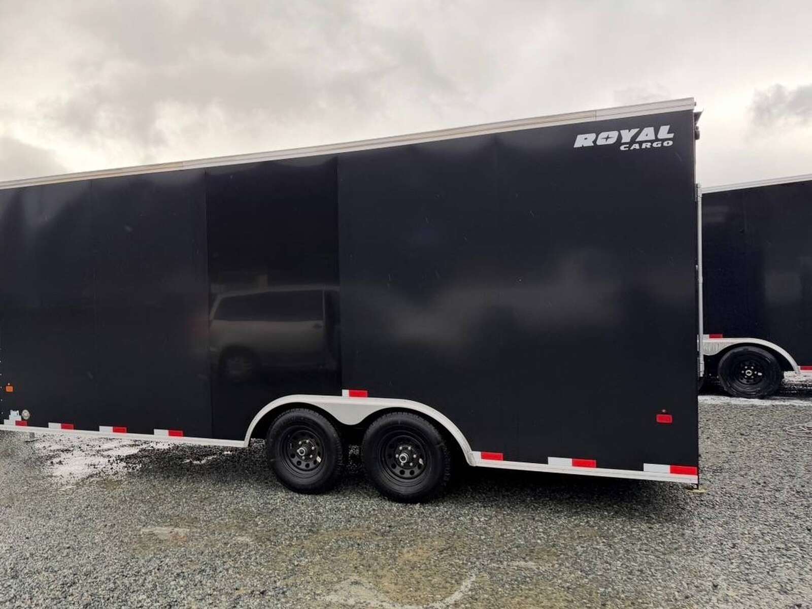 Photo of **DISCOUNT SPECIAL - MISMATCH SIDE PANEL** 2026 Royal Cargo 8.5x20 +V Nose 11,400lb Cargo / Enclosed Trailer Car Hauler Extra Height Ramp Door Black